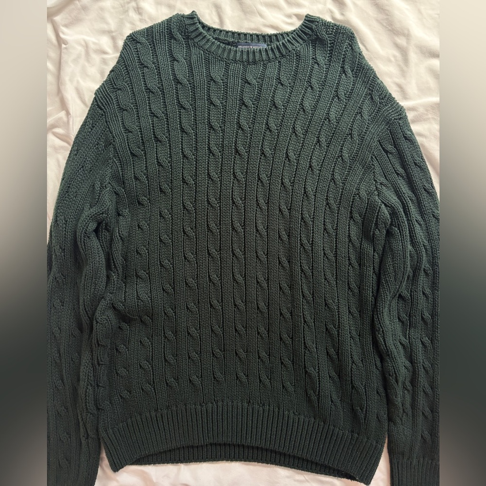 Brandy oversized forest green knit sweater